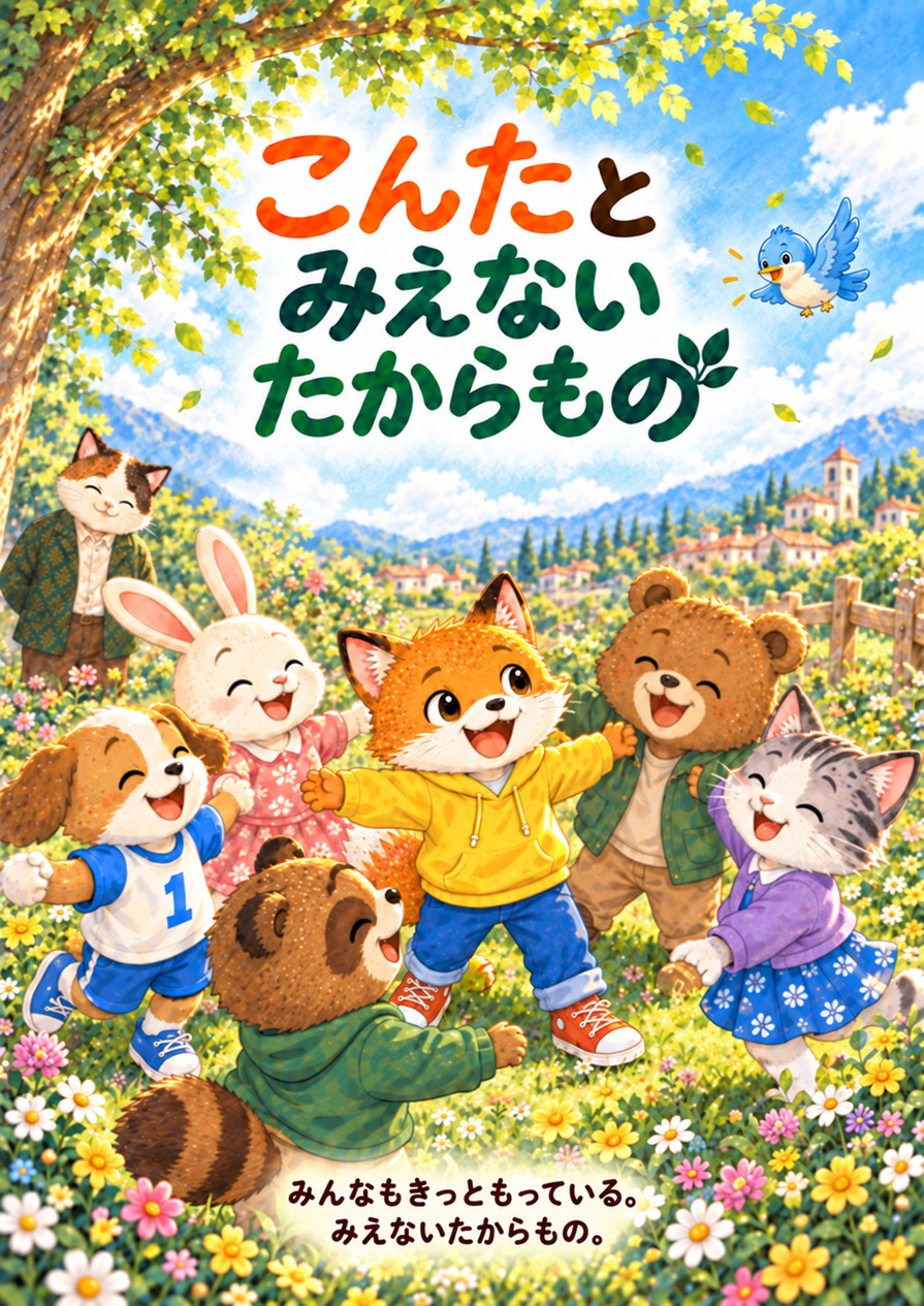 こんたとみえないたからもの 表紙